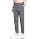 Pantalones de nueve puntos de verano para hombres Romon pantalones delgados de seda delgada delgada de los pies pequeños Pantalones casuales de la pierna recta de verano en el verano.