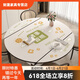 Megronenklapperisch Klapptisch Runde Tisch Oval Esstisch Matte kostenlos waschen High-End-Klapptisch WCJJ Frewell [Graues unteres Leder] Klapptabelle 81*135 cm+Spannform auf beiden Seiten