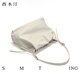 Ximuting Ximuting Chapter Sac seau blanc Nouveau sac à aisselles exquis pour femme Petit sac à bandoulière à bandoulière unique Blanc cassé_Cuir de vache