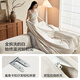 Lin's Home Furnishing Tofu Block Fabric Cloud Sofa Living Room 2025 New Cream Style Small Apartment Cotton and Line Removable Washable BS673 [2.44m] Natural Line (including Cloth Cover)