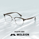 Mosen glasses men's eyebrow line half frame women's style Sven can match the degree number glasses frame MJ6195 MJ6195B13 [light color change gray] You can view 1.67 (built