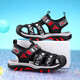 Children's Shoes Beach Shoes Boys Boys Sandals 2025 Summer Baotou Soft Sole Medium and Large Children's Students Children's Outdoor Sandals 333 Military Green Sandals 30