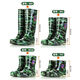 Geufan-Regenschuhe Herren-Rindfleischehne-Stiefel mit mittlerer Karten mit mittlerer Karten mit niedriger Karten-Kurzkarte Anti-Rutsch-Blatt-Blatt-Blatt-Tarnung wasserdicht und kräftig-resistentes Tarnwasserschuhe 9928-Kartenkartenkarten ohne Baumwolle 36 #