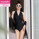 
Modal sexy bikini one-piece swimsuit for women summer 2025 new slim and gathering hot spring swimsuit 12213 yellow XL [Suggested 110-120Jin [Jin equals 0.5 kg]]