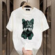 Fat Donglai DL Europa y americana Summer Algodón puro Camiseta de manga corta Camiseta de manga corta 2025 Camiseta Nueva