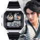 Huizhi Stadt Jianlai Peripheral Watch Chen Ping A Ning Yao Qi Jingchun Electronic Watch Small Square Birthday Gift Student Student Cartoon [Mode Silber Schwarz] D11973 Electronic Watch Standard