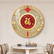 Jile Duofu Personnage peinture suspendue, corridor de porche, couloir rond de peinture décorative, salon, salle à manger, canapé, mur de fond TV, petit pendentif y9227-fuyun linmen-e 50 * 50cm cadre en alliage en aluminium, miroir de micro-pulvérisation à art noir noir