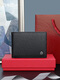 Sac de carte Goldlion Sac de cartes d'identité en cuir authentique en cuir Mentime Multi-fonction du conducteur de licence de conducteur de licence de cartes de cartes de cartes anti-démagnétisation Clip de carte pour hommes Ultra-Thin Black A / FA793012-111