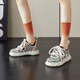 OETZI Oz's ugly cute shoes for men and women 25 spring and autumn new style graffiti jelly canvas shoes versatile casual clown shoes trendy pink/blue/yellow/gray T25121526 40