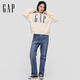 GAP Women's 2025 Herbst New Retro gewaschen Micro-Flash Mid-Wait Straight Jeans Casual Hosen 849915