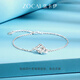Zokai lucky four-leaf clover platinum bracelet Pt950 platinum chain bracelet 2025 new style gift for girlfriend, about 3.68g, more refund, less compensation