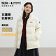 YAYA Ziyu same style down jacket for women 2025 winter new couple short stand collar warm bread men's jacket HY blue light black L 175/92A