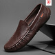 
Belle-Ta series brand broken code Spring and Autumn new men's beanie shoes men's genuine leather soft sole wedding shoes 9901 black (hollow) 40