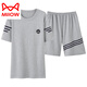 Cat Man (Miiow) Pyjama masculin pour hommes en été à manches courtes en coton pur pour hommes minces 2025 NOUVEAUX garçons à grande taille Clothing HDE-9928 L Men
