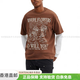 蔻驰（COACH）FW24字母满印圆领宽松短袖T恤男款褐色时尚轻便百搭潮流 褐色 S