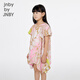 jnby by JNBY新款江南布衣童装A型圆领短袖中长款连衣裙25夏女童1P4G11960 690/杂粉 图案随机 150 cm