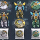 Deformable Robot Fingertip Gyro Mecha Deformed Robot Mechanical Gyro Mechanical Gyro Decompression Rotating Children's Toys Robot Finger Gyro [Random Color]