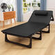 Ailuki Cama plegable japonesa Al aire libre Bed Office Office Simple Portable Hospital Escort Car campamento Sillón Reunión Redonda Reforzada - Negro fresco (ancho 56 cm)