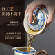 Buchuo tea set complete set of Kung Fu tea set for home use in living room tea set high-end blue and white porcelain Ru kiln covered bowl 9 pieces