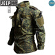 JEEP SPIRIT Jeep Russian camouflage soft shell jacket suit men's spring and autumn outdoor fishing windproof tactical clothing tough guy ACU Russian camouflage clothing + hat belt 2XL (181-195Jin Jin equals 0.5 kg)