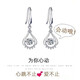 Pt950 platinum earrings female birthday gift light luxury moissanite diamond 18k pure white gold earrings earrings jewelry 2g platinum heart with you earrings