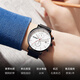 Dickies Student Watch für männliche Junior- und Senior High School-Schüler Spezielle Prüfungstisch Kalender Luminöser wasserdichte geflochtene Stahlgürtel CL-718 Schwarz