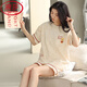 
LangSha pajamas (LangSha) women's summer pure cotton shorts for women can wear the new cotton home clothing set 9855 M