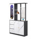 Visa Genji Wooden Language Modern Simple Entrance Partition Cabinet Entering Living Room Wine Cabinet Decoration Shoe Cabinet Integrated Double-sided Room Storage 3891#