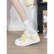 Renbische Matcha Green Butterfly kleine weiße Schuhe Frauen neue modische und vielseitige Freizeitschuhe Frauen dicker alleinerer koreanischer Boardschuhe weiße Lan Yellow 37