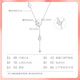 Bank of China Yijin pt950 gourd platinum fashion necklace plain chain versatile clavicle set chain birthday and Mid-Autumn Festival gift for girlfriend Fish scale three gourd set chain weighing about 5.4g
