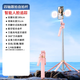 骏虹骁智能AI跟拍云台2025新款四轴自拍杆人脸追踪360旋转旅游便携拍照Vlog拍摄手机直播jm 颜色:1.8米黑色+双美颜灯