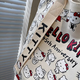 
kt commuting bag canvas bag women's large capacity KT cat yKi tote bag Hello cute bag student one-shoulder carry pink