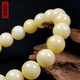 Amber style, one thing, one picture, one certificate, beeswax bracelet, men's and women's bracelets, natural amber white flower beeswax, Russian material, 11.15g, 10mm