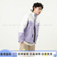 
NEW BALANCELogo embroidered color-blocked hooded jacket jacket couple style purple purple XS