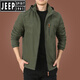 JEEP SPIRIT charge jacket men's spring and autumn men's outdoor American windproof waterproof windbreaker men's autumn sports jacket dark blue 9898 plus velvet 5XL