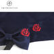 
T/Twenties hand-embroidered rose bow wedding male wedding groom blue groom best wedding wedding wedding photo host sauté [Bow tie] blue-embroidered rose_BV1349