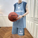 
Aoji summer student basketball uniform suit for youth sports vest shorts trend 6636 blue (vamp + shorts) L 90-110Jin [Jin equals 0.5 kg]