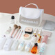 Cambodia-Chongqing cosmetic bag portable travel large capacity women's simple portable toiletry and skin care product storage bag huge capacity white semi-circle flip cosmetic bag