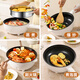 Meike's outstanding electric wok all-in-one wok electric cooking pot multi-functional household electric hot pot steaming and frying mechanical double-speed electric wok with steamer and wood 1 inch thickened fast heating 3.5L guaranteed to prevent dry burning for ten years