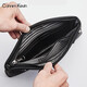 Bolso a mano para hombres de Cohnim Kevin sosteniendo la mano de la mano de los hombres con la cremallera que sostiene una billetera larga dando a su esposo el regalo de cumpleaños del padre [negocio de la moda] c226 negro