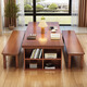 Mark Mu Liangpin Massivholz Tisch Esstisch Integrated Long Table Study Tisch Konferenz Tabelle Großer Board Tabelle C9904 Weiß 2.0m