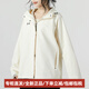 安德玛（Under Armour）纯色户外训练健身梭织连帽夹克女款米白色 米白色 XS