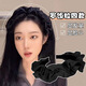 High skull black pleated headband women's hairpin face wash hairband wide edge versatile internet celebrity 2025 new headband black pleated headband