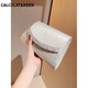 CALCULAT/KEEN European and American fashion new luxury party bag shiny silver pleated diamond clutch bag diagonal strap bag 159 silver