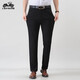 Pantalones casuales de automóvil clásico para hombres Pantalones de traje de negocios de alta gama para 2024 Pantalones largos y holgados de otoño e invierno para hombres 9853 Navy Blue 29 100-115Jin [Jin equivale a 0.5 kg]