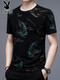 Playboy Playboy Short-sleeved T-shirt for Men 2025 New Summer Fashion Men's Ice-Sensory Mulberry Silk Cotton T-shirt High-end 13807# Blue Ice-Silk Short-sleeved T-shirt 10XL 170/l115-130Jin[Jin equals 0.5 kg]