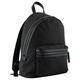 Emporio Armani JACQUARD Brand Classic Printed Zipper Close Cotton Backpack Men's Black Basic Pack (Bake + Dust Bag)