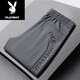 Playboy (Playboy) 2025 Frühlings- und Herbst neue Freizeithose für Männer für Männer lässig lockere trendige dünne, atmungsaktive Hosen für Männer K9226 Schwarzer Körper l Vorschlag-115jin [Jin gleich 0,5 kg]