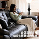 DDC意式极简真皮沙发头层牛皮沙发直排3.2M 9224y-28