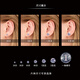 Fat Donglai's same platinum earrings, moissanite white 18K gold earrings, women's ear piercing, cochlear nails, sterling silver zircon platinum, 30 minutes, 4mm, single screw type + gift box packaging